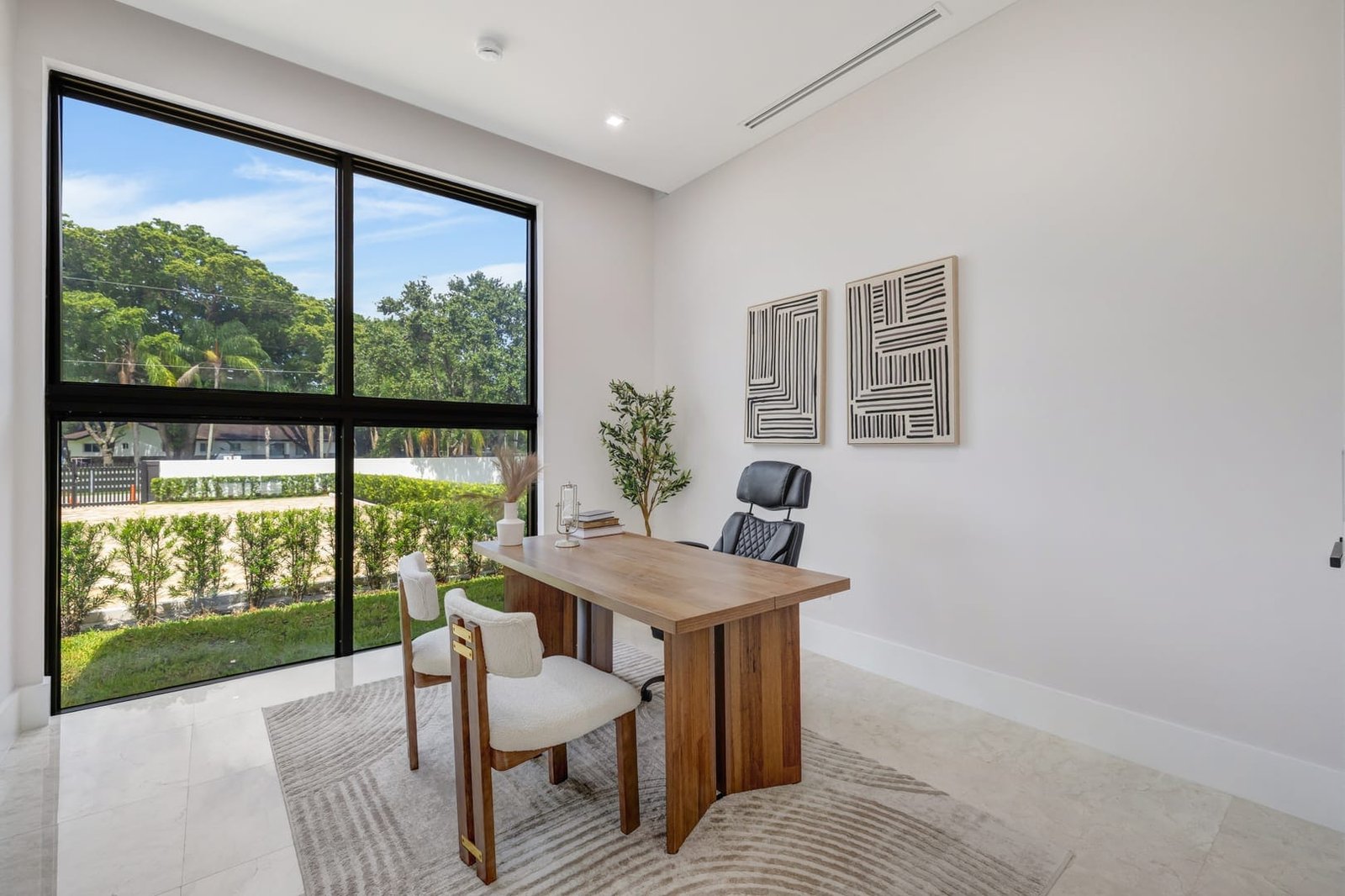 Home office inside a Cooper City luxury estate